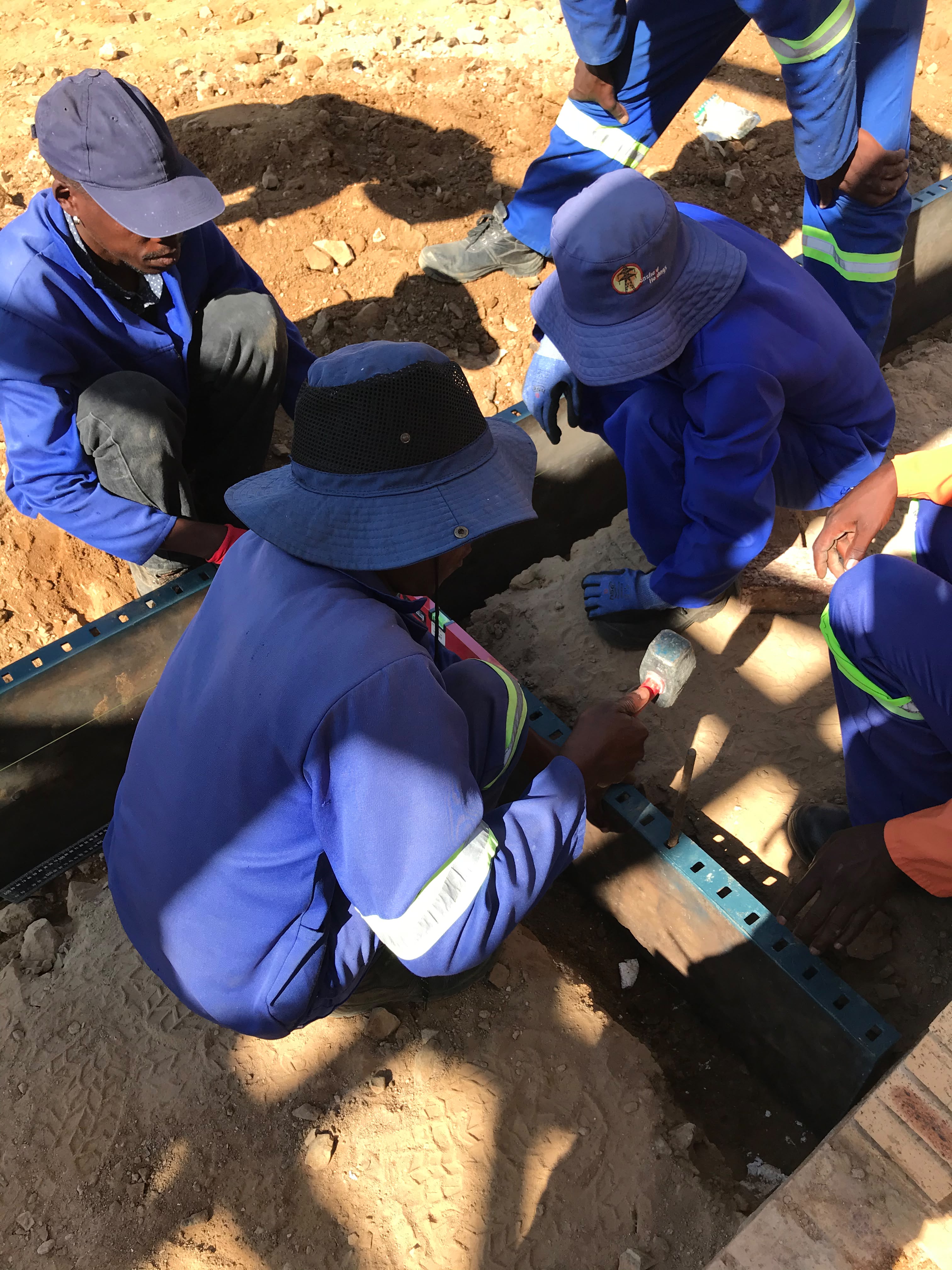 M Mabitsela team working on site